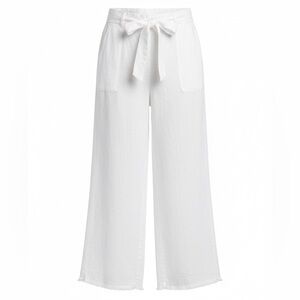 Anthropologie Kimber Paperbag-Waisted Trousers - White